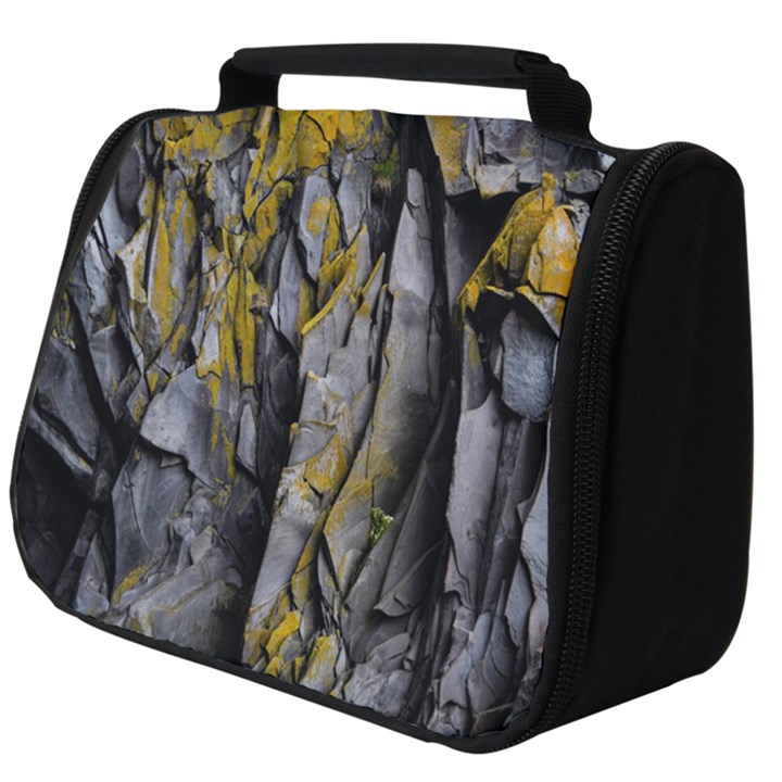 Rock Wall Crevices Geology Pattern Shapes Texture Full Print Travel Pouch (Big)