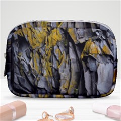 Rock Wall Crevices Geology Pattern Shapes Texture Make Up Pouch (small) by artworkshop