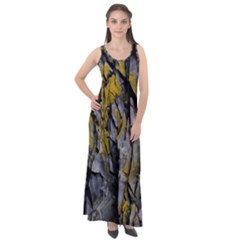 Rock Wall Crevices Geology Pattern Shapes Texture Sleeveless Velour Maxi Dress by artworkshop