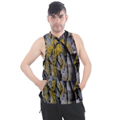 Rock Wall Crevices Geology Pattern Shapes Texture Men s Sleeveless Hoodie by artworkshop