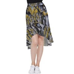 Rock Wall Crevices Geology Pattern Shapes Texture Frill Hi Low Chiffon Skirt by artworkshop