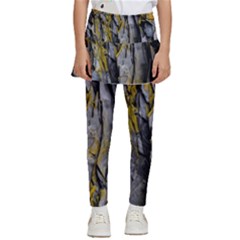 Rock Wall Crevices Geology Pattern Shapes Texture Kids  Skirted Pants by artworkshop