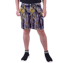 Rock Wall Crevices Geology Pattern Shapes Texture Men s Pocket Shorts by artworkshop