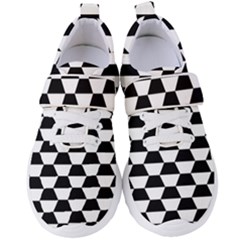 Hexagons Women s Velcro Strap Shoes by nate14shop