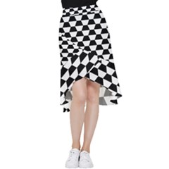 Hexagons Frill Hi Low Chiffon Skirt by nate14shop