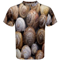 Snail Shells Pattern Arianta Arbustorum Men s Cotton Tee by artworkshop