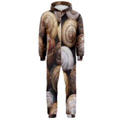 Snail Shells Pattern Arianta Arbustorum Hooded Jumpsuit (men)