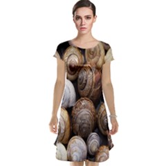 Snail Shells Pattern Arianta Arbustorum Cap Sleeve Nightdress by artworkshop