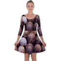 Snail Shells Pattern Arianta Arbustorum Quarter Sleeve Skater Dress View1