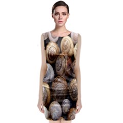 Snail Shells Pattern Arianta Arbustorum Classic Sleeveless Midi Dress by artworkshop