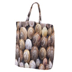 Snail Shells Pattern Arianta Arbustorum Giant Grocery Tote by artworkshop