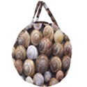 Snail Shells Pattern Arianta Arbustorum Giant Round Zipper Tote View1