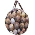 Snail Shells Pattern Arianta Arbustorum Giant Round Zipper Tote View2