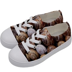 Snail Shells Pattern Arianta Arbustorum Kids  Low Top Canvas Sneakers by artworkshop