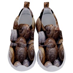 Snail Shells Pattern Arianta Arbustorum Kids  Velcro No Lace Shoes by artworkshop