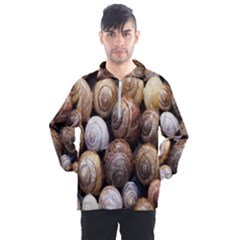 Snail Shells Pattern Arianta Arbustorum Men s Half Zip Pullover