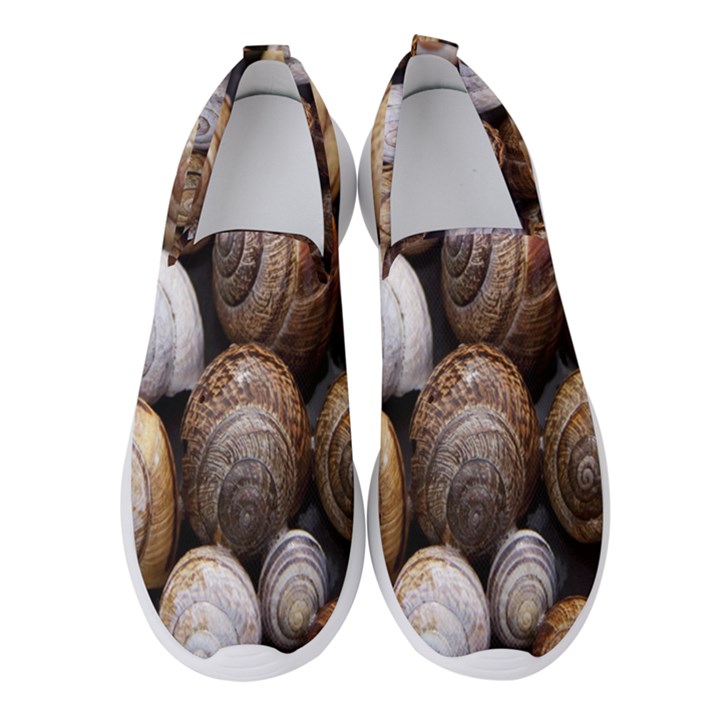 Snail Shells Pattern Arianta Arbustorum Women s Slip On Sneakers