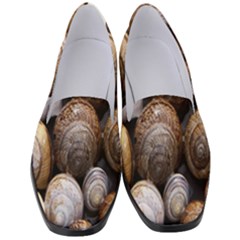 Snail Shells Pattern Arianta Arbustorum Women s Classic Loafer Heels by artworkshop