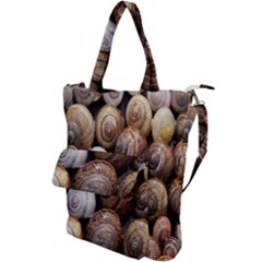 Snail Shells Pattern Arianta Arbustorum Shoulder Tote Bag by artworkshop