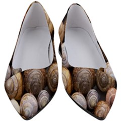 Snail Shells Pattern Arianta Arbustorum Women s Block Heels  by artworkshop