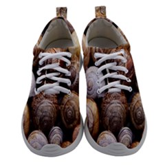 Snail Shells Pattern Arianta Arbustorum Athletic Shoes by artworkshop