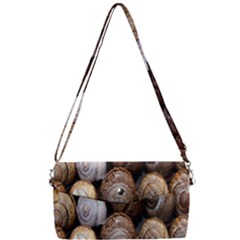 Snail Shells Pattern Arianta Arbustorum Removable Strap Clutch Bag