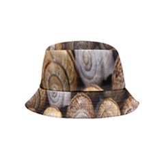 Snail Shells Pattern Arianta Arbustorum Inside Out Bucket Hat (kids) by artworkshop