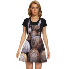 Snail Shells Pattern Arianta Arbustorum Apron Dress by artworkshop