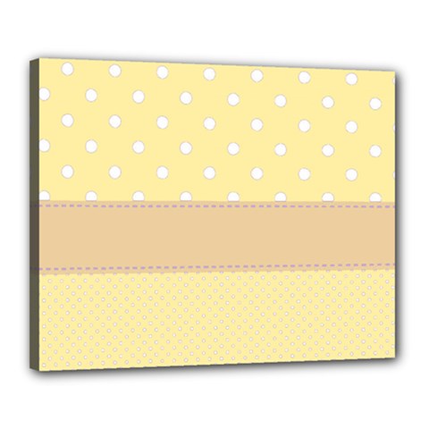 Orange-polkadots Canvas 20  X 16  (stretched) by nate14shop