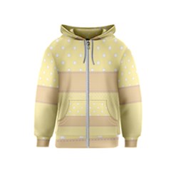 Orange-polkadots Kids  Zipper Hoodie by nate14shop