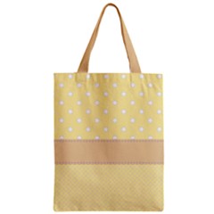 Orange-polkadots Zipper Classic Tote Bag by nate14shop