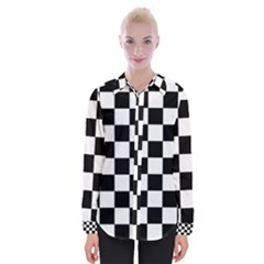 Pattern-box Box Womens Long Sleeve Shirt