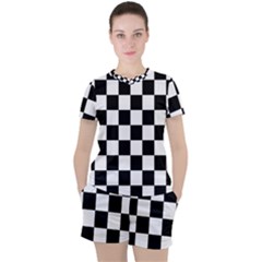 Pattern-box Box Women s Tee And Shorts Set