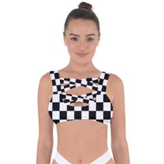 Pattern-box Box Bandaged Up Bikini Top