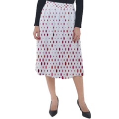 Pattern-polkadots Classic Velour Midi Skirt  by nate14shop