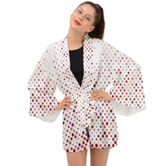 Pattern-polkadots Long Sleeve Kimono by nate14shop