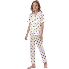 Polka 01 Kids  Satin Short Sleeve Pajamas Set