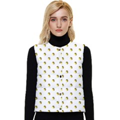 Polka 01 Women s Short Button Up Puffer Vest by nate14shop