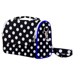 Polka-02 White-black Satchel Shoulder Bag by nate14shop