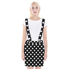 Polka-02 White-black Braces Suspender Skirt by nate14shop