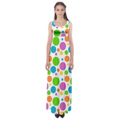 Polka-dot-callor Empire Waist Maxi Dress by nate14shop