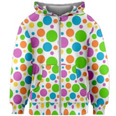 Polka-dot-callor Kids  Zipper Hoodie Without Drawstring by nate14shop