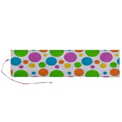 Polka-dot-callor Roll Up Canvas Pencil Holder (l) by nate14shop