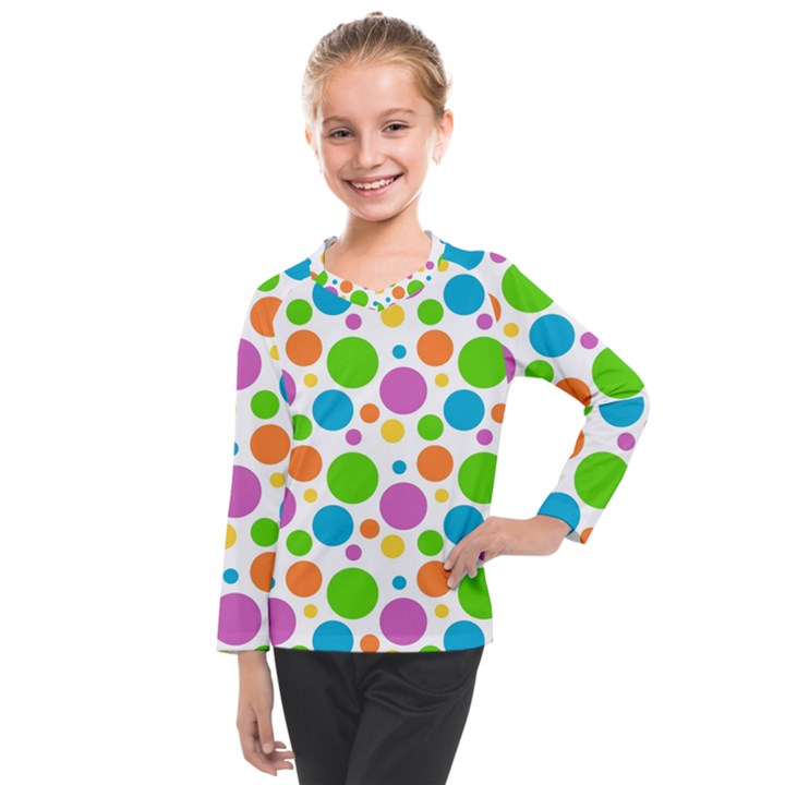 Polka-dot-callor Kids  Long Mesh Tee