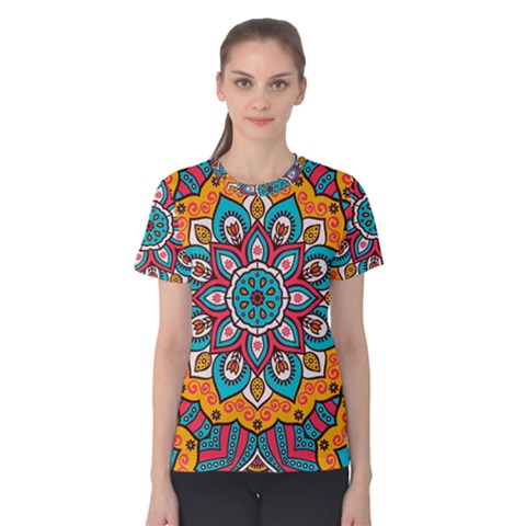 Mandala Spirit Women s Cotton Tee by zappwaits