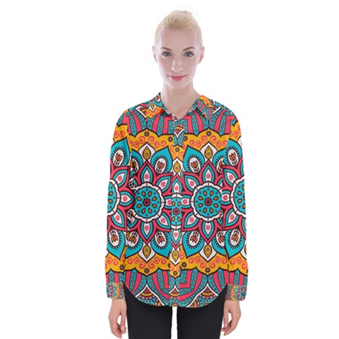 Mandala Spirit Womens Long Sleeve Shirt by zappwaits