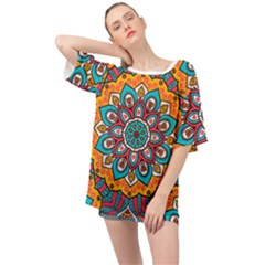 Mandala Spirit Oversized Chiffon Top by zappwaits