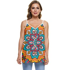 Mandala Spirit Casual Spaghetti Strap Chiffon Top by zappwaits