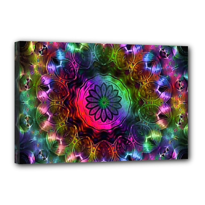 Pride Mandala Canvas 18  x 12  (Stretched)