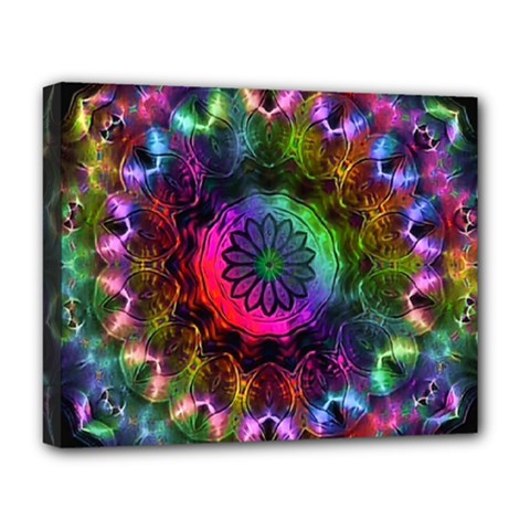 Pride Mandala Deluxe Canvas 20  X 16  (stretched) by MRNStudios